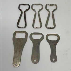 Vintage Collectible Beer Brand Bottle Openers Set of 6